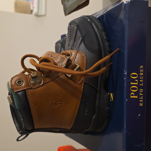 Polo by Ralph Lauren Kids' Tan and Black Boots - Picture 3 of 4